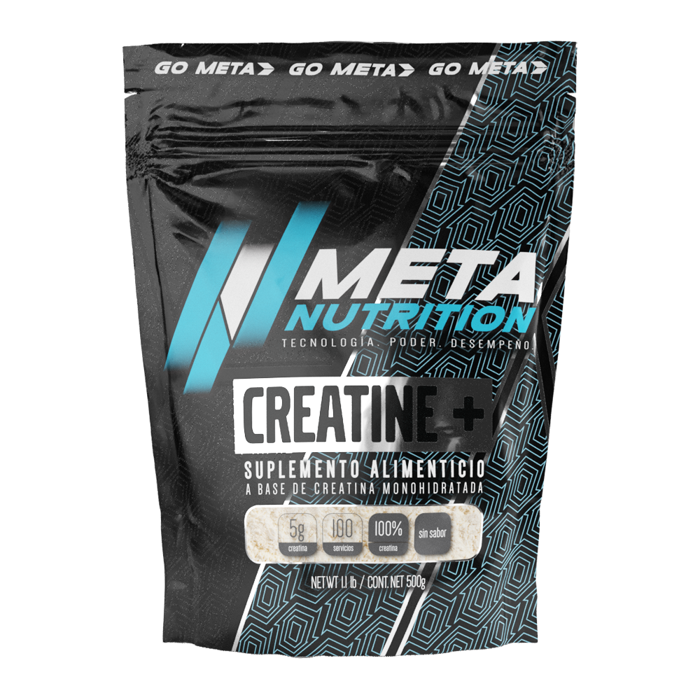 Creatine+ Meta Nutrition  Alta Pureza 100 servicios 500g.