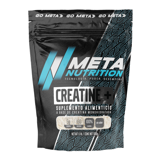 Creatine+ Meta Nutrition  Alta Pureza 100 servicios 500g.