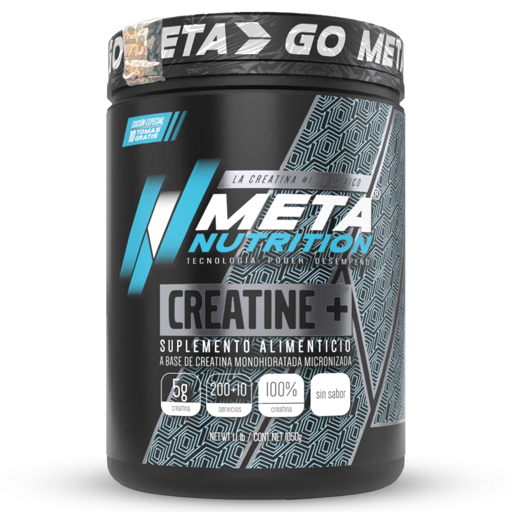 Creatine+ Meta Nutrition| 200 servicios + 10 GRATIS, 1050g Alta Pureza
