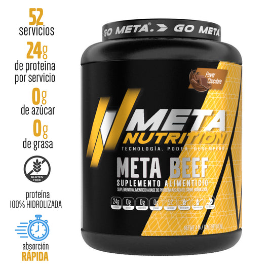 Meta Beef, Proteína Aislada de Carne, Libre de Lácteos