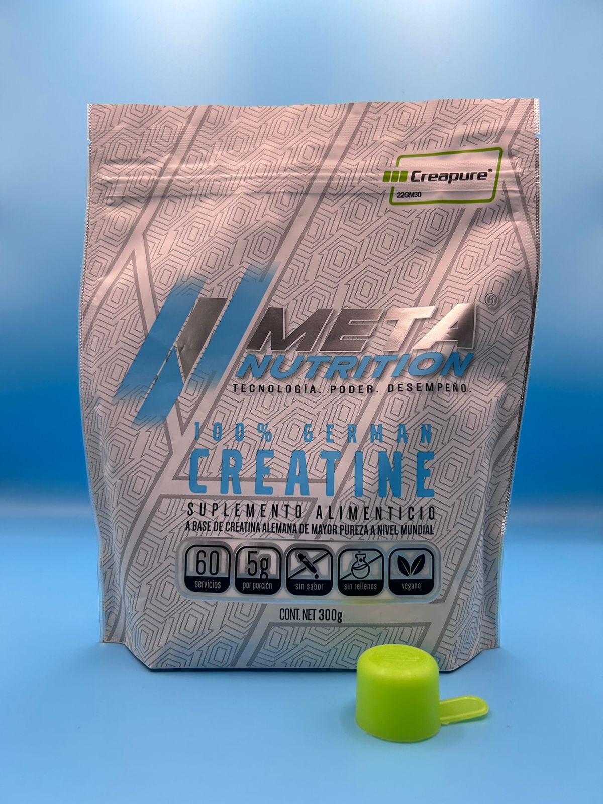 100% German Creatine (Creapure®), Meta Nutrition,  60 servicios