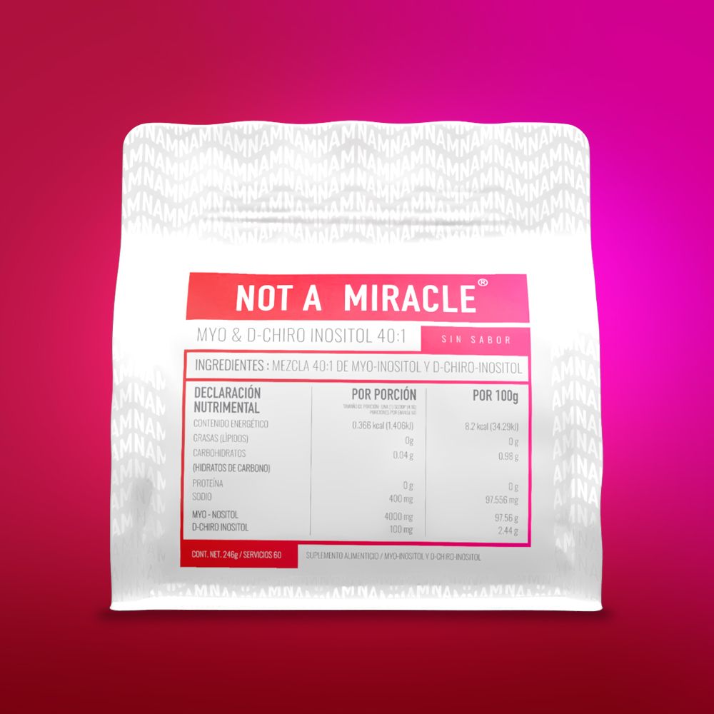 NOT A MIRACLE, INOSITOL MYO Y D-CHIRO RATIO 40:01, 60 SERVICIOS.