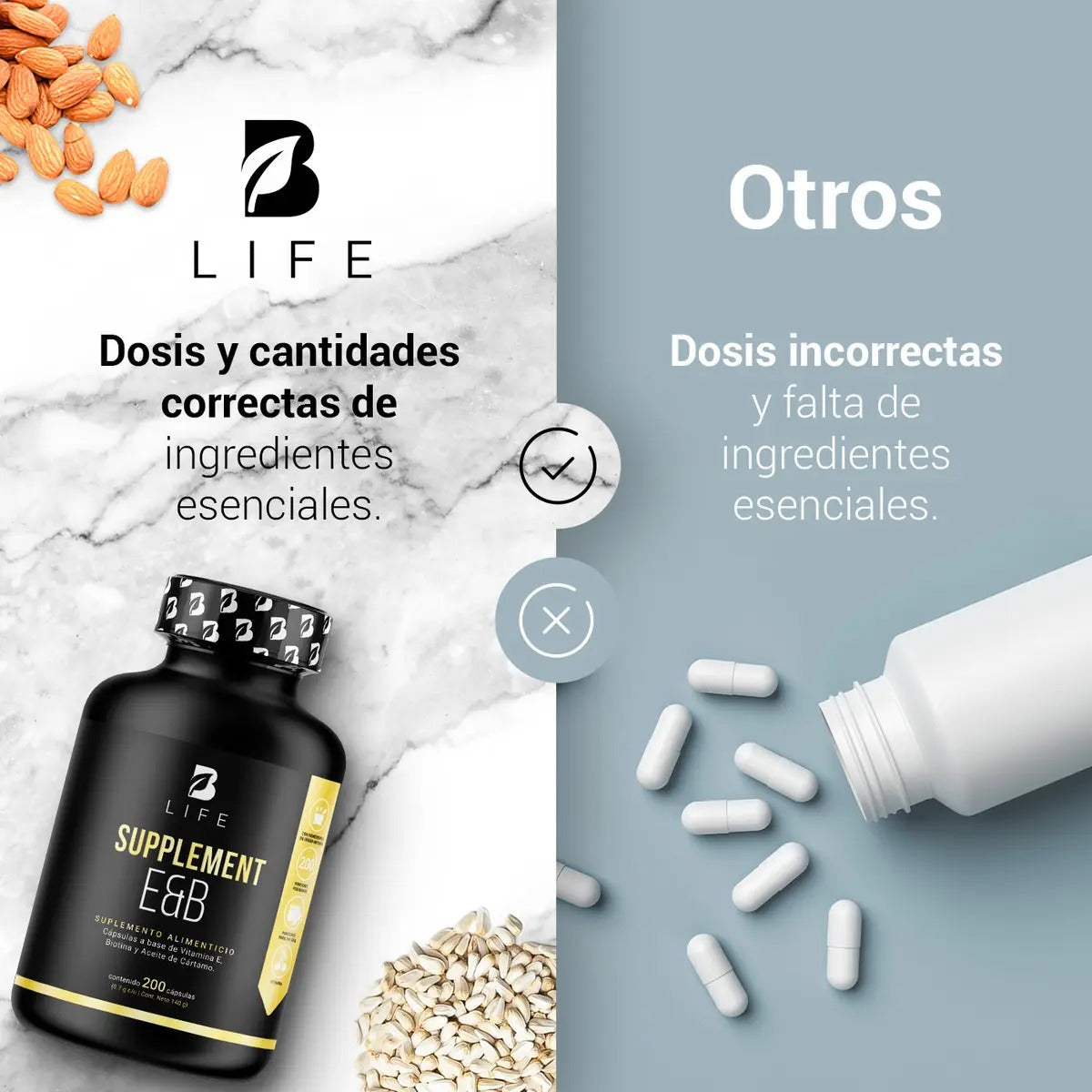 Vitamina E + Biotina B Life