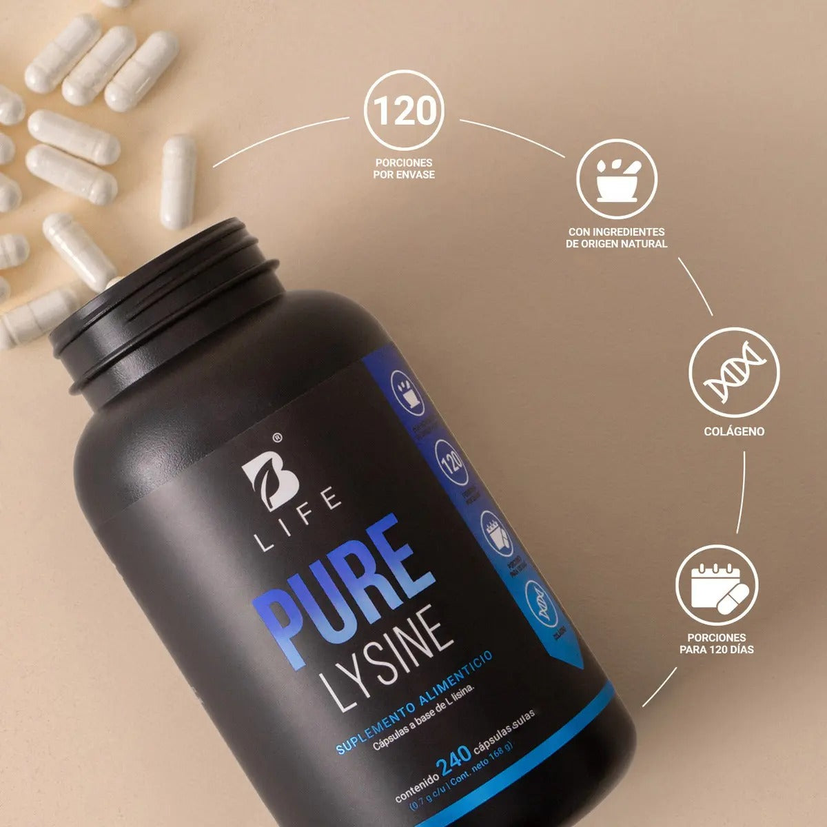 Lisina Pura | 1400 mg por porción