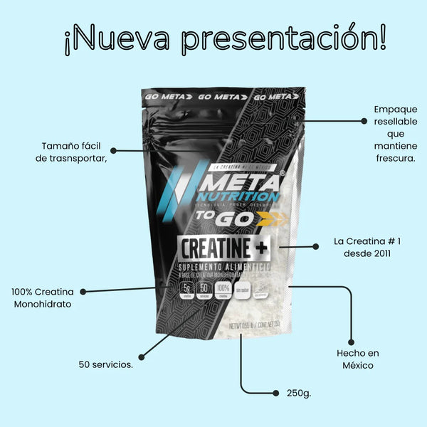 Creatine+ To Go | Creatina Monohidratada Micronizada| 50 Servicios.