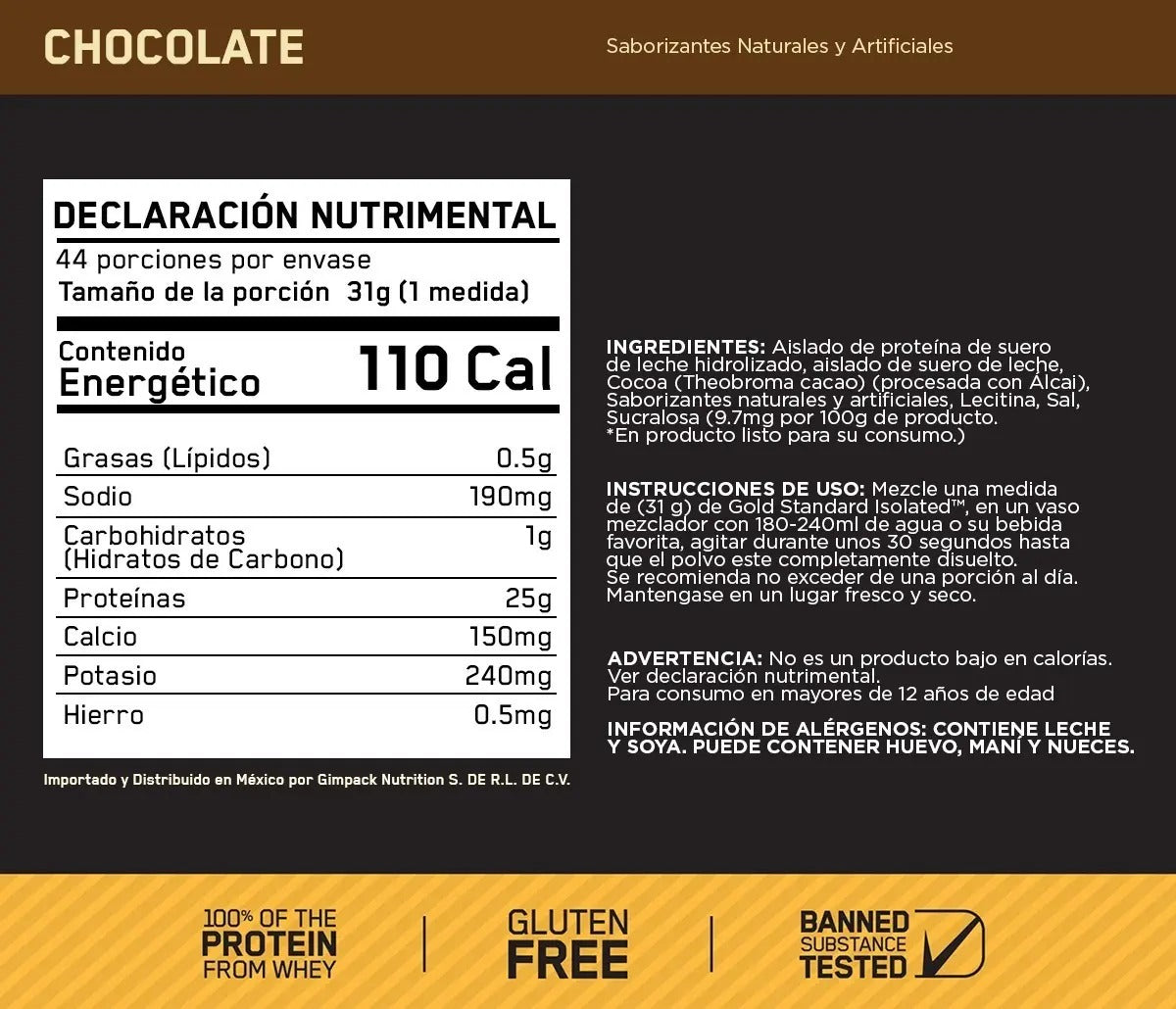 100% Isolate Gold Standard