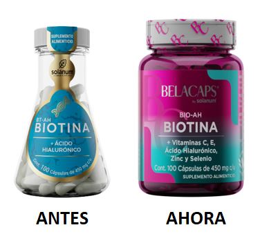 Biotina + ácido hialuronico, Belacaps