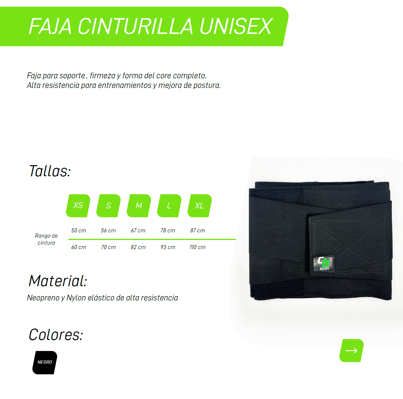 Faja Cinturilla Unisex
