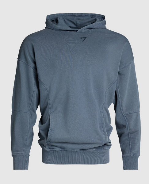 Gymshark Sudadera  azul desgastada Heritage Washed Hoodie