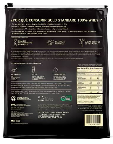 100% Whey Gold standard 6 lb 90 servicios