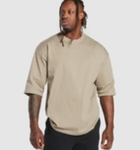Playera Oversize HeaveyWeight GS Beige