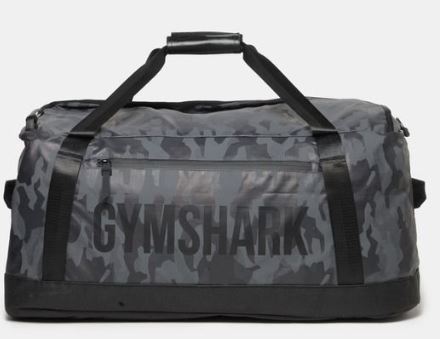 MALETA DEPORTIVA GRIS OXFORD ESTAMPADO MILITAR GYMSHARK - ONE SIZE