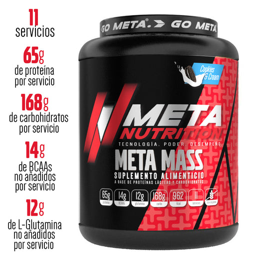 Meta Mass 6 lb, Alto en Proteína