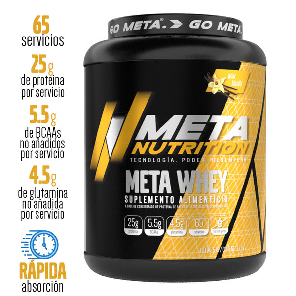 Meta Whey, 100% proteína de suero de leche, Meta Nutrition