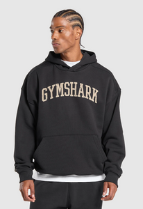 Gymshark Sudadera Negra Collegiate Hoodie - negra