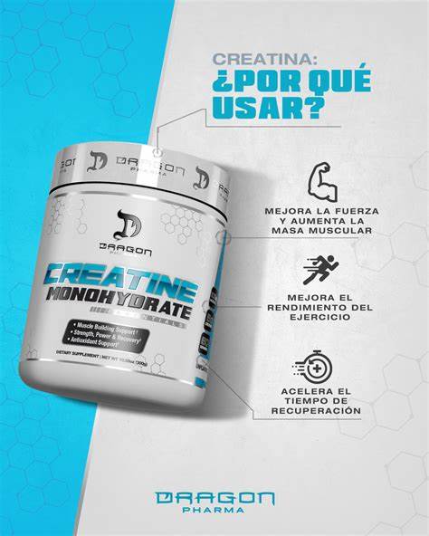 Creatina Dragon Pharma 1 Kg, 200 servicios.