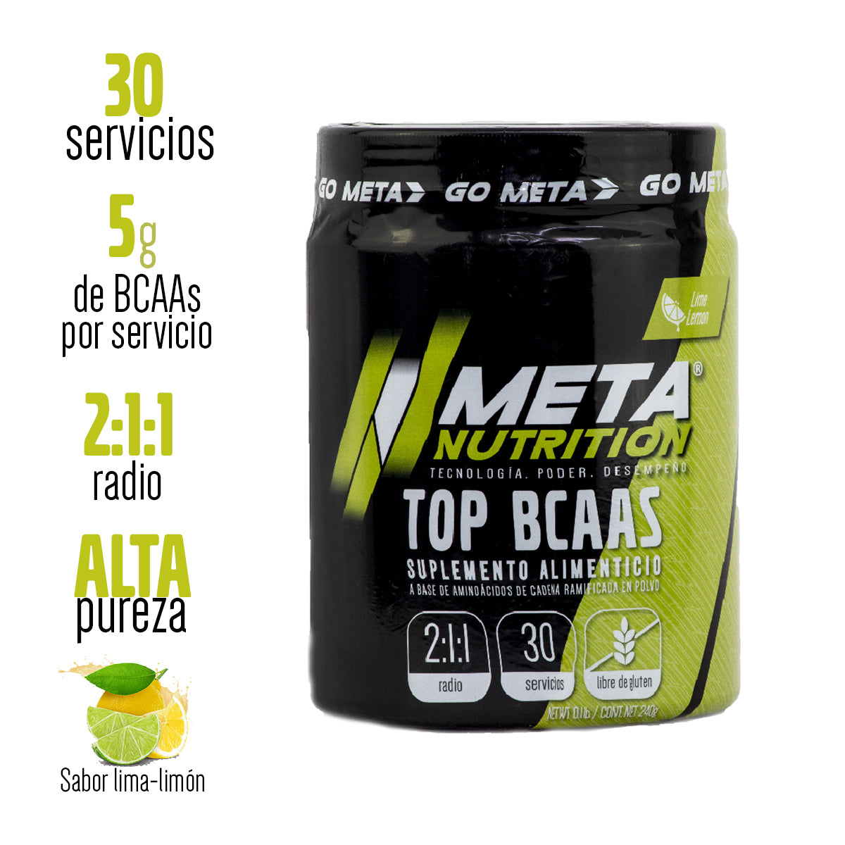 Top BCAAS, Aminoácidos de cadena ramificada radio 2.1.1