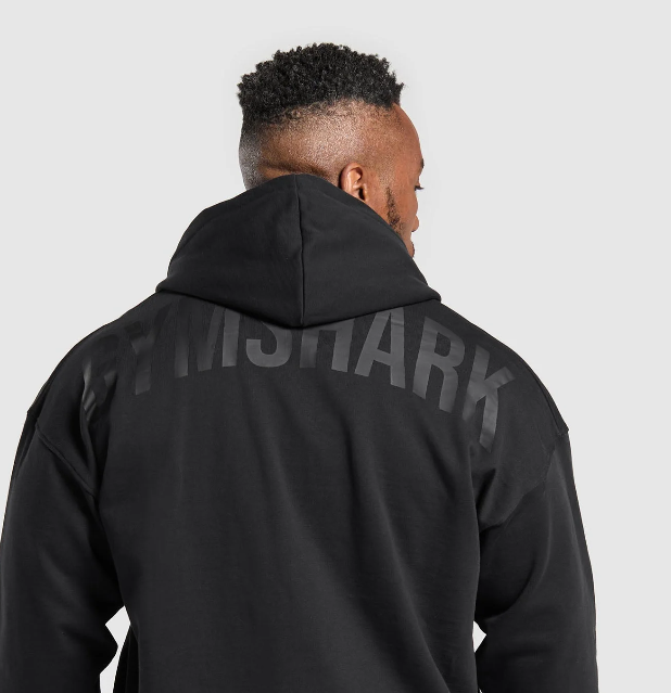 Gymshark Sudadera Negra Power Zip Up Hoodie