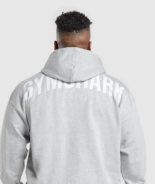 Gymshark Sudadera gris Power Zip Up Hoodie