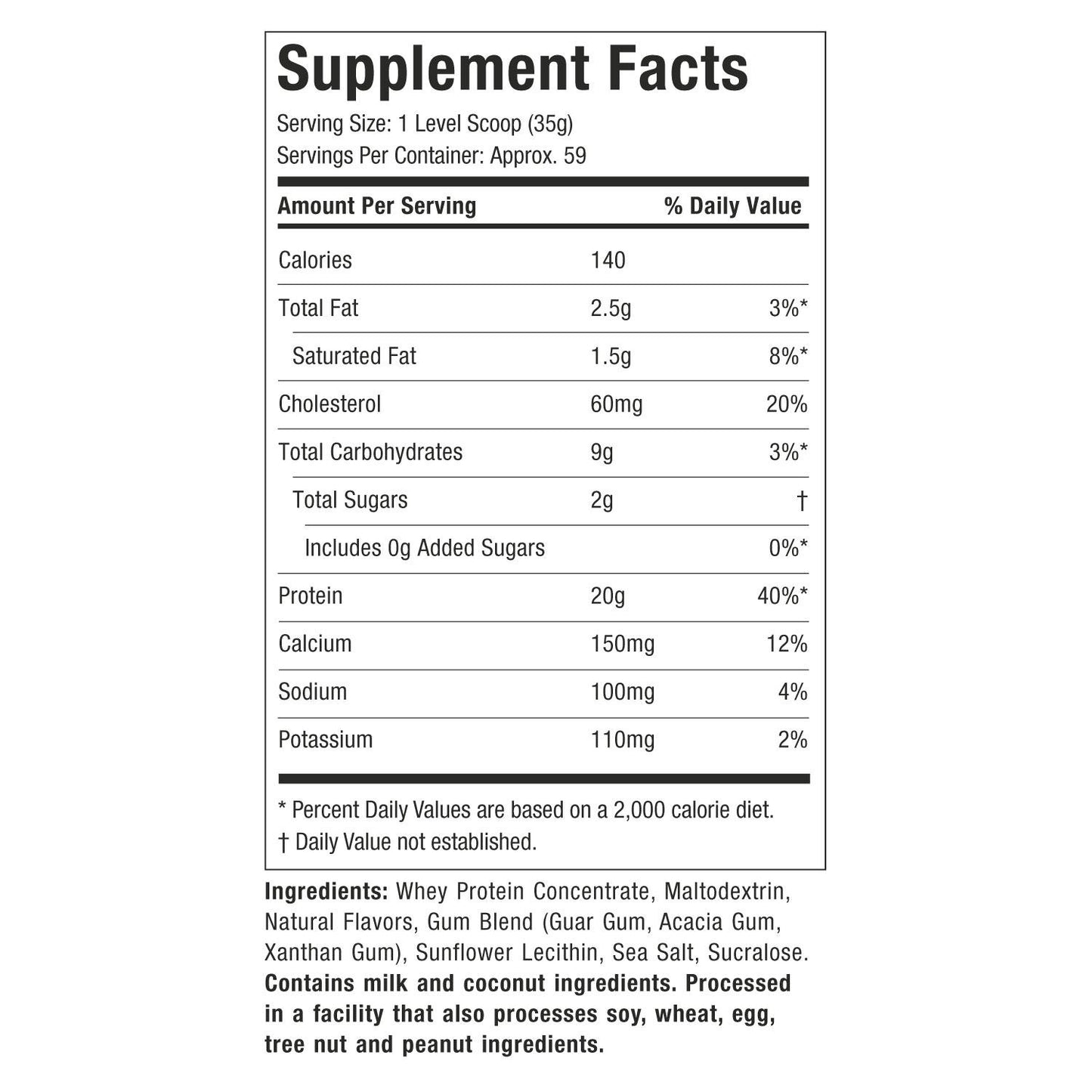 100% Whey Protein Grass Feed 4.4 lb