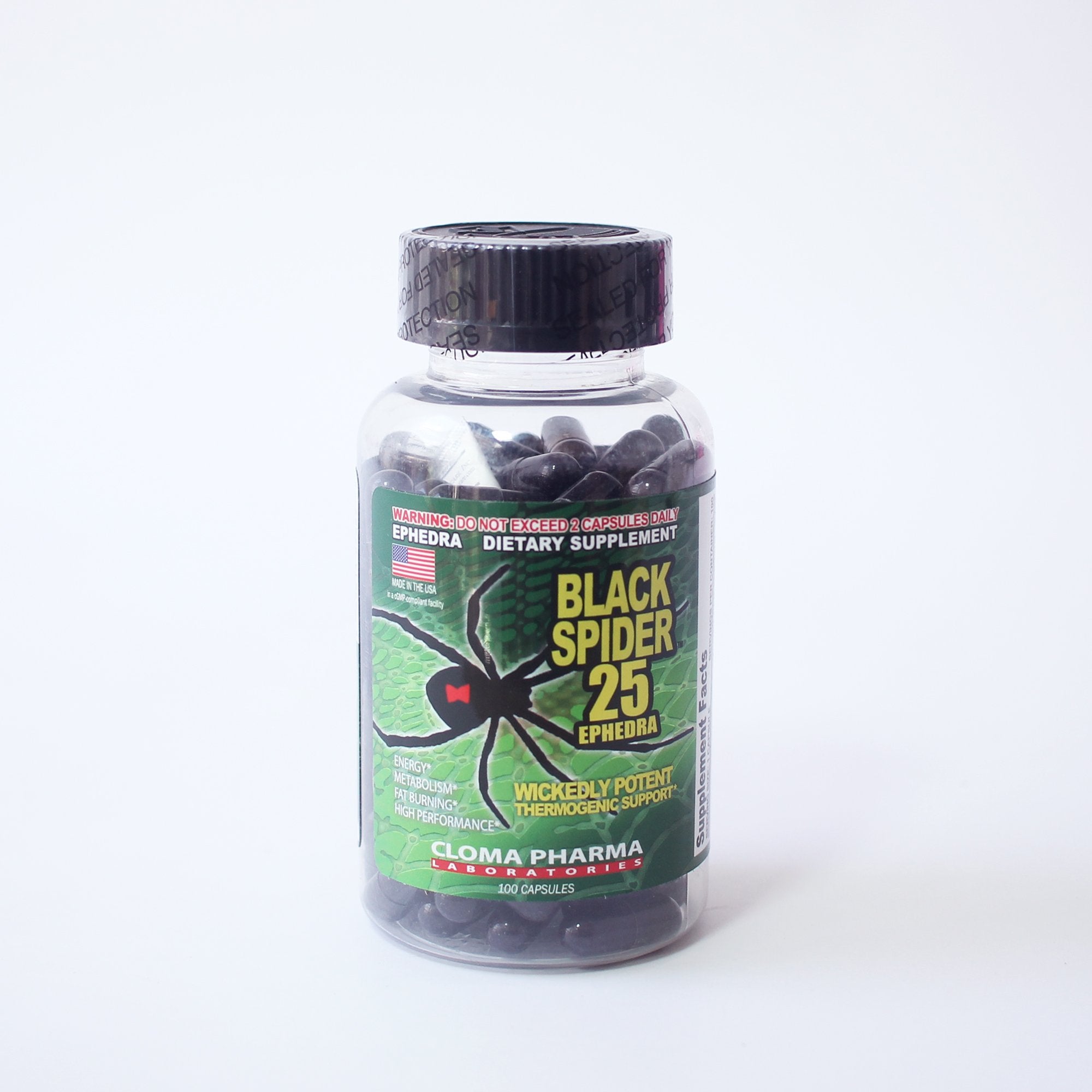 Black Spider, 100 Caps Cloma Pharma Quemador