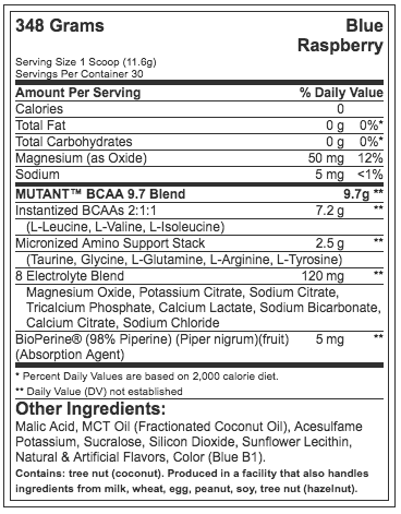 HARDCORE BCAA 30 SERVICIOS MUTANT
