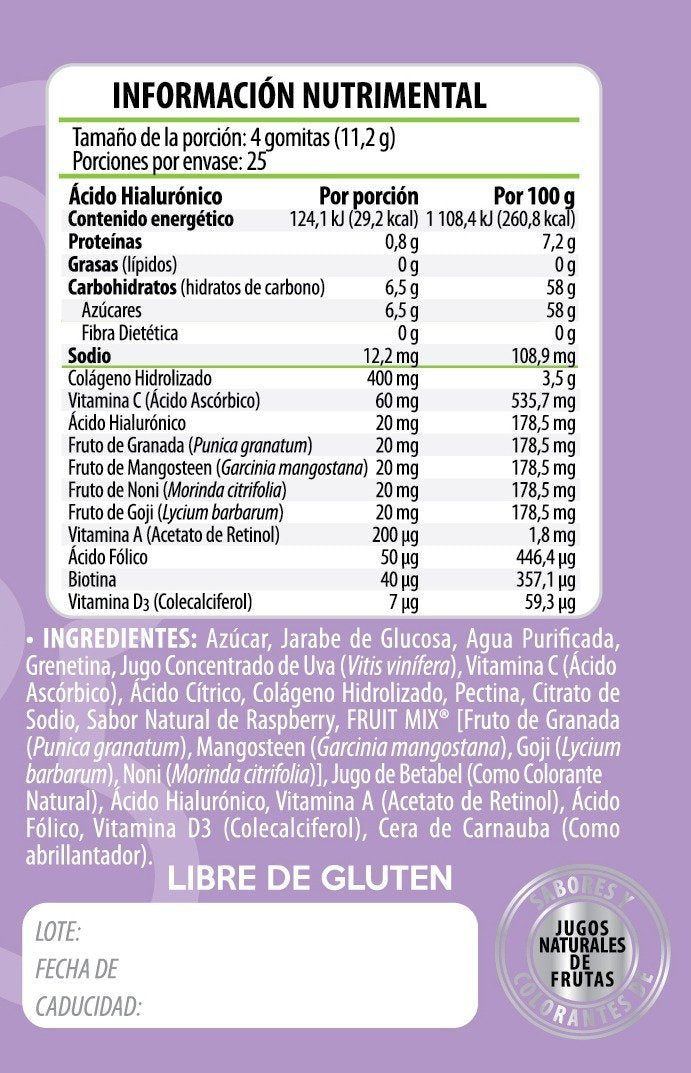 Acido Hialuronico + Colageno 150 gomitas