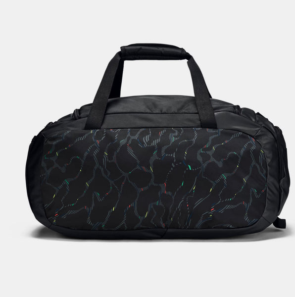 maleta under armour negra con colores