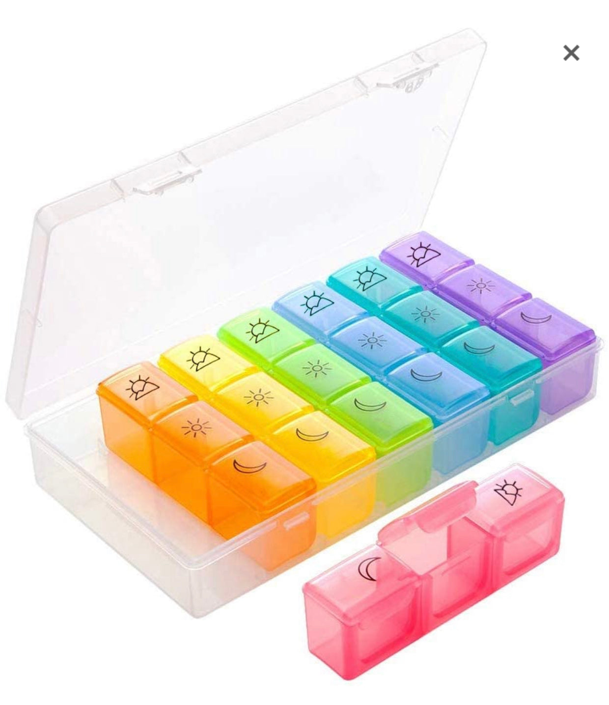 Pastillero Raimbow para dias de la semana