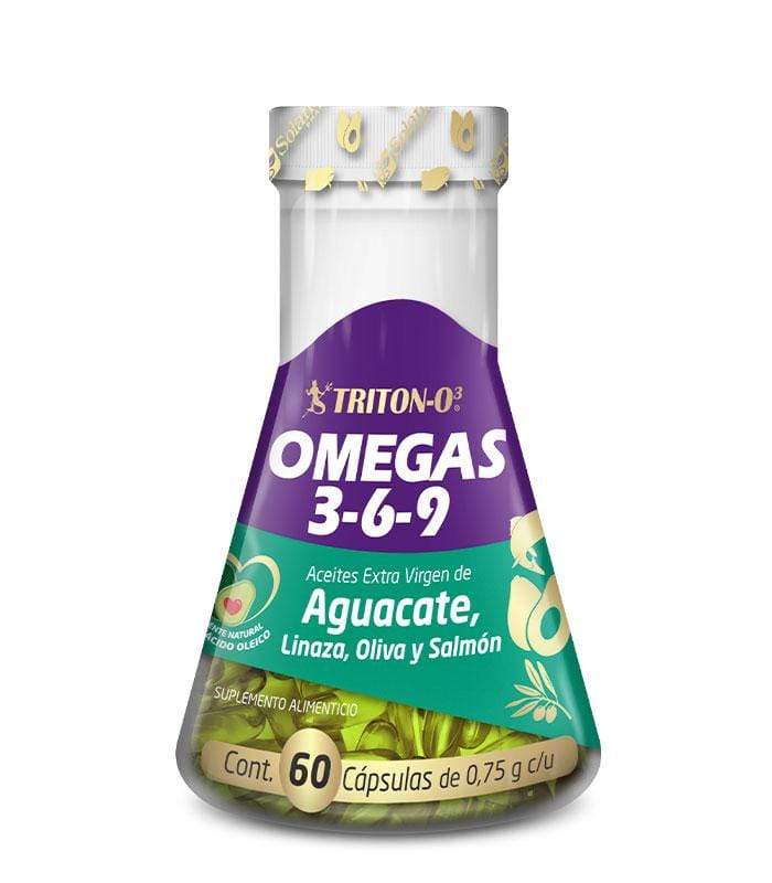 Omega 3-6-9 de Aceites Extra Virgen de Aguacate, Linaza, Oliva y Salmón