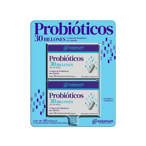 Probióticos 30 Billones - 60 Cápsulas Twopack