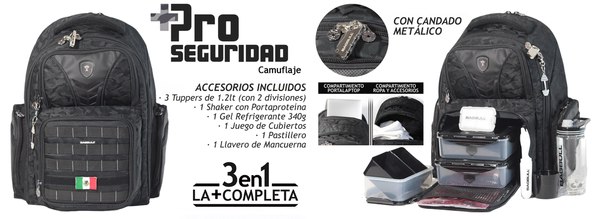 Bag bull +pro Seguridad negra