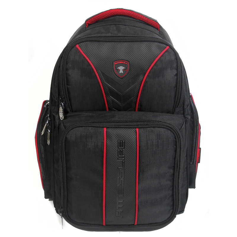 Bag bull +pro Seguridad negra/ rojo